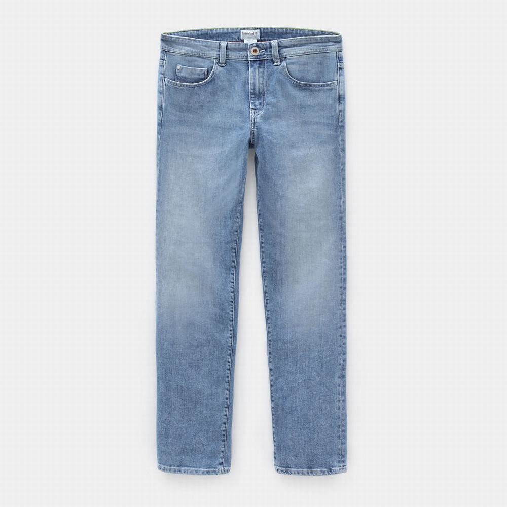Timberland Squam Lake Stretch Kot Pantolon Erkek Açık Mavi | TR-8921K