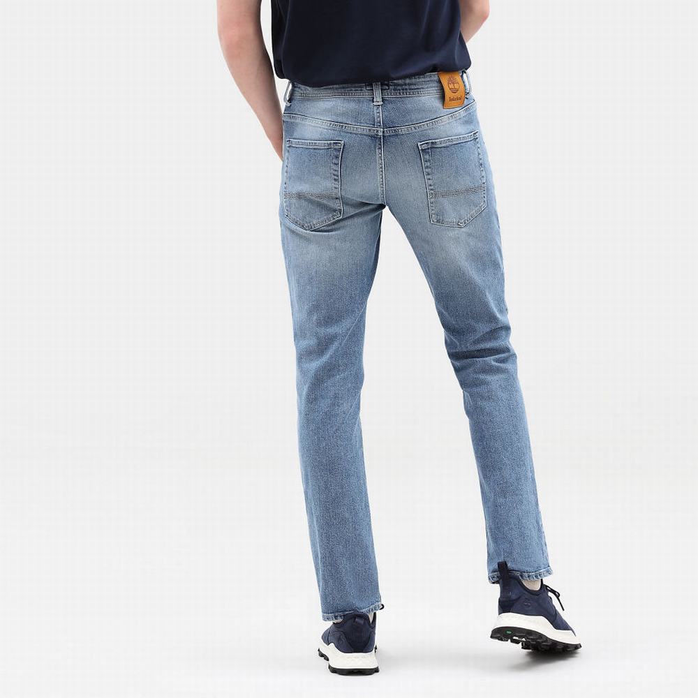 Timberland Squam Lake Stretch Kot Pantolon Erkek Açık Mavi | TR-8921K
