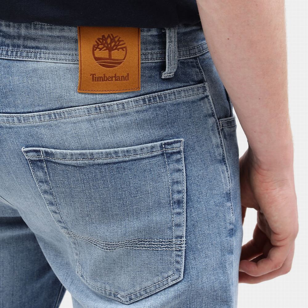 Timberland Squam Lake Stretch Kot Pantolon Erkek Açık Mavi | TR-8921K