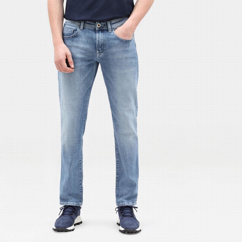 Timberland Squam Lake Stretch Kot Pantolon Erkek Açık Mavi | TR-8921K