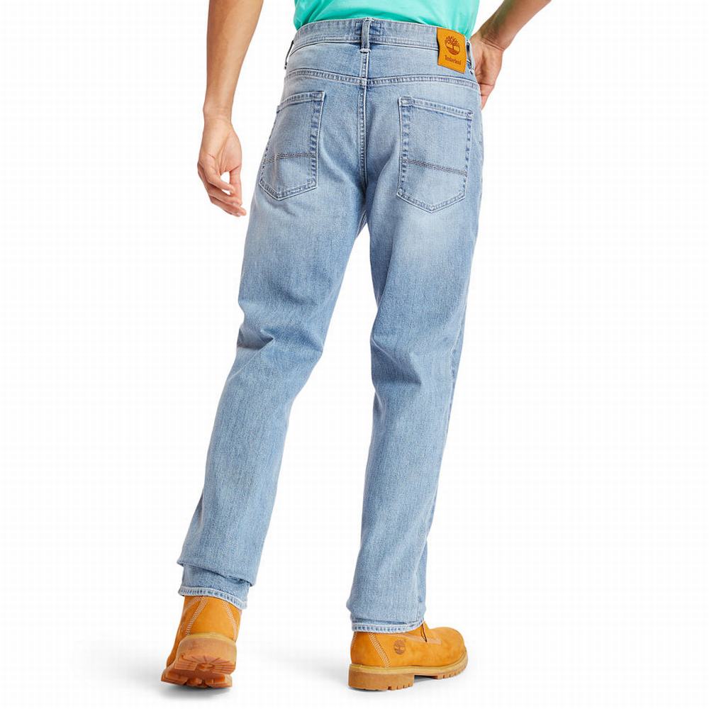 Timberland Squam Lake Stretch Kot Pantolon Erkek Açık Mavi | TR-8964J