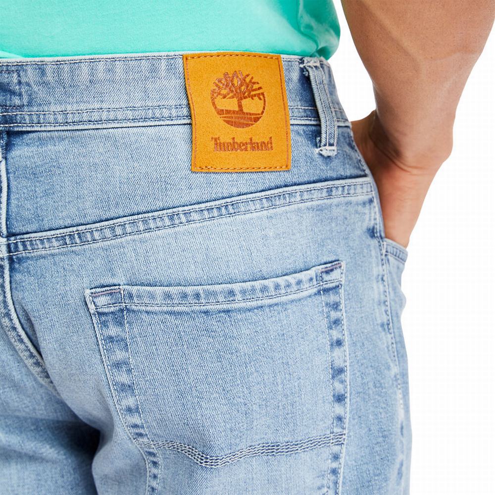 Timberland Squam Lake Stretch Kot Pantolon Erkek Açık Mavi | TR-8964J