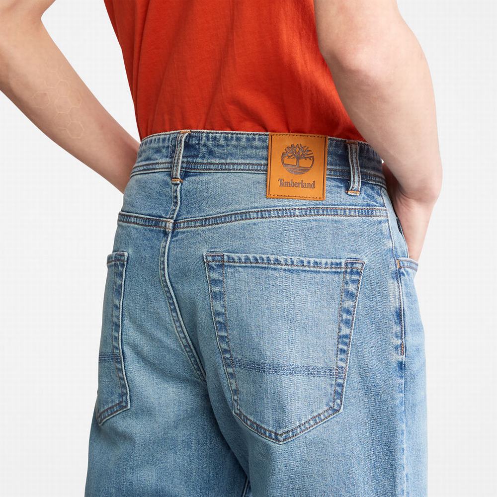 Timberland Squam Lake Stretch Kot Pantolon Erkek Açık Mavi | TR-9415J