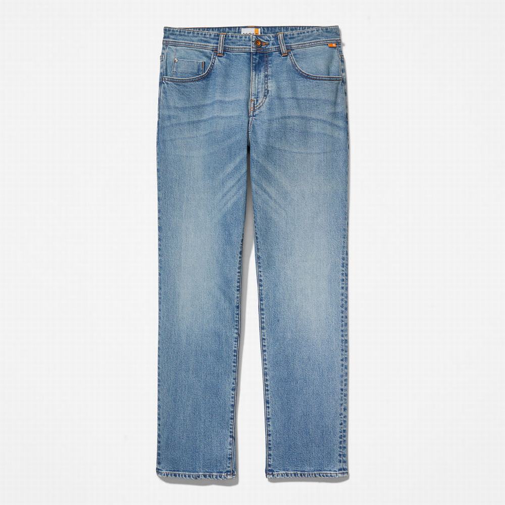 Timberland Squam Lake Stretch Kot Pantolon Erkek Açık Mavi | TR-9415J