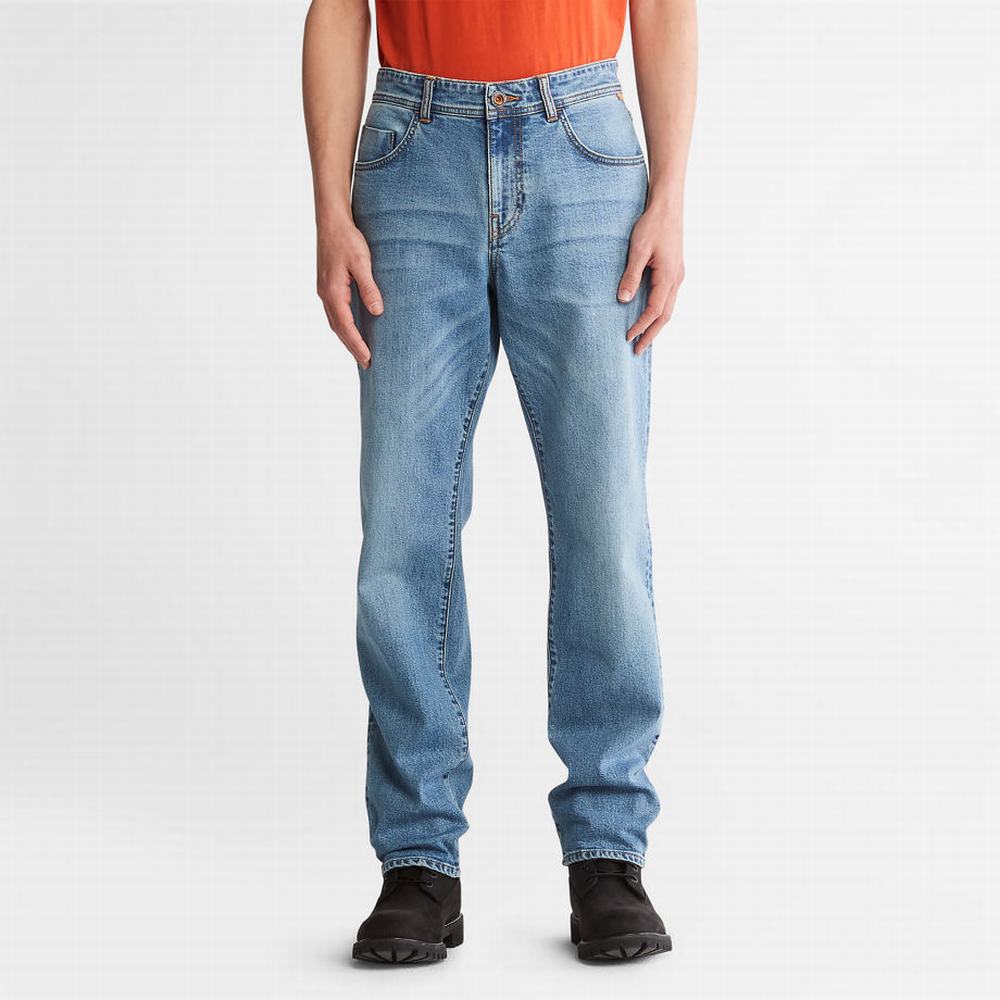 Timberland Squam Lake Stretch Kot Pantolon Erkek Açık Mavi | TR-9415J
