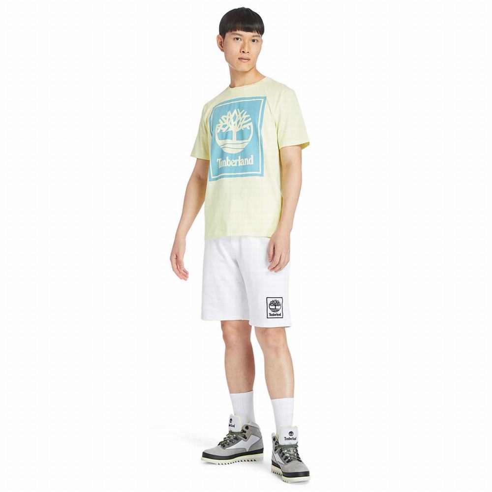 Timberland Stack Logo Tişört Erkek Açık Yeşil | TR-6072H