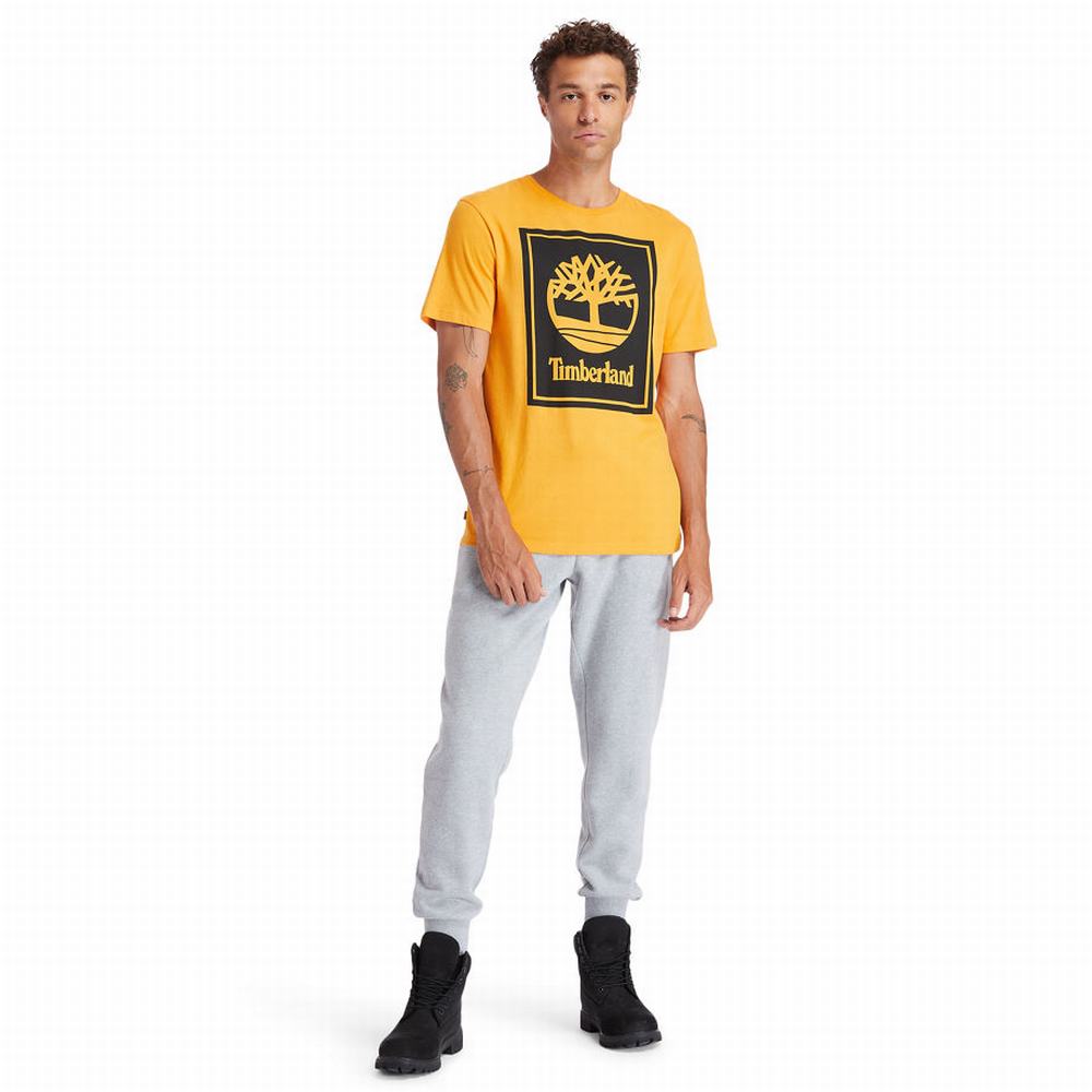 Timberland Stack Logo Tişört Kadın Turuncu | TR-7820F