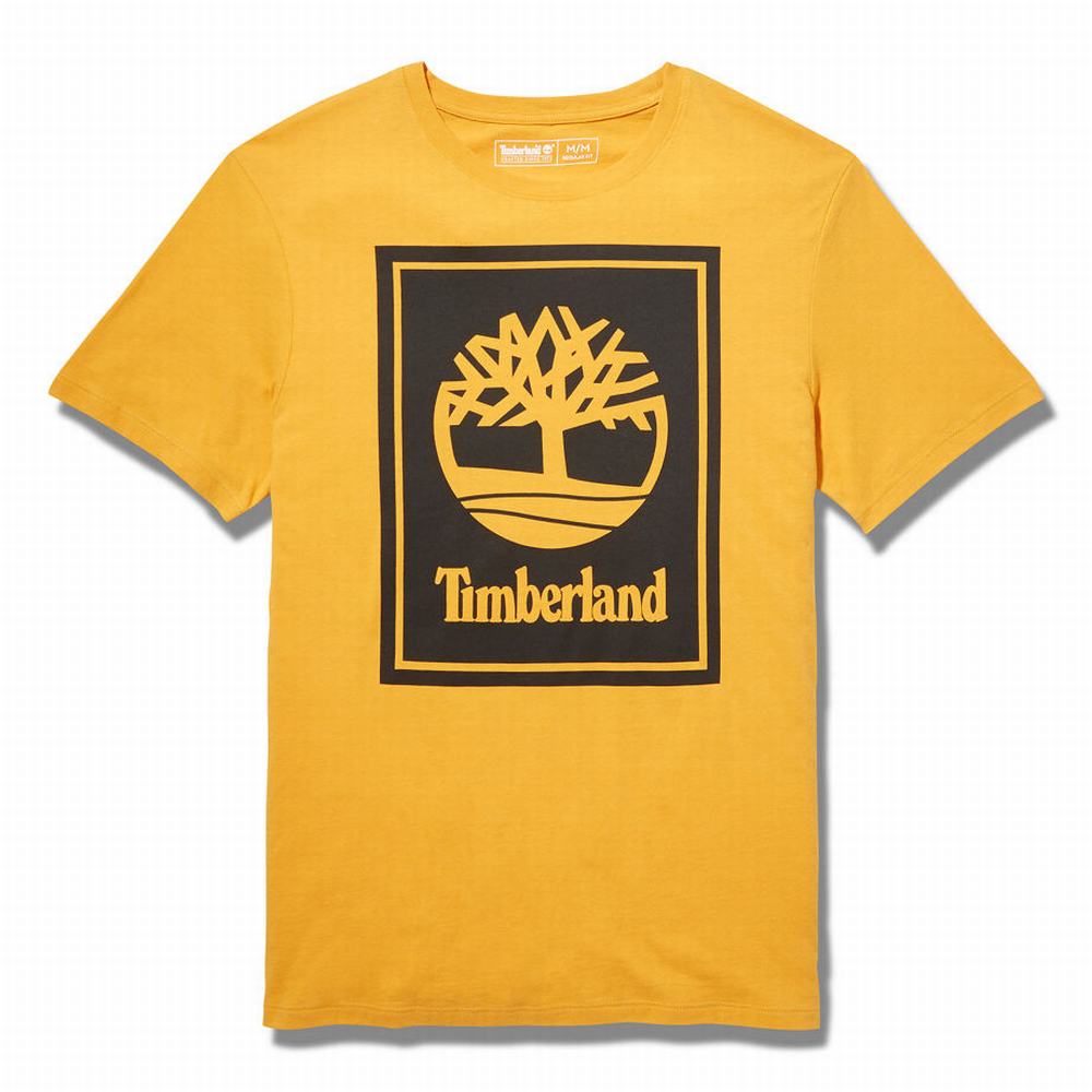 Timberland Stack Logo Tişört Kadın Turuncu | TR-7820F