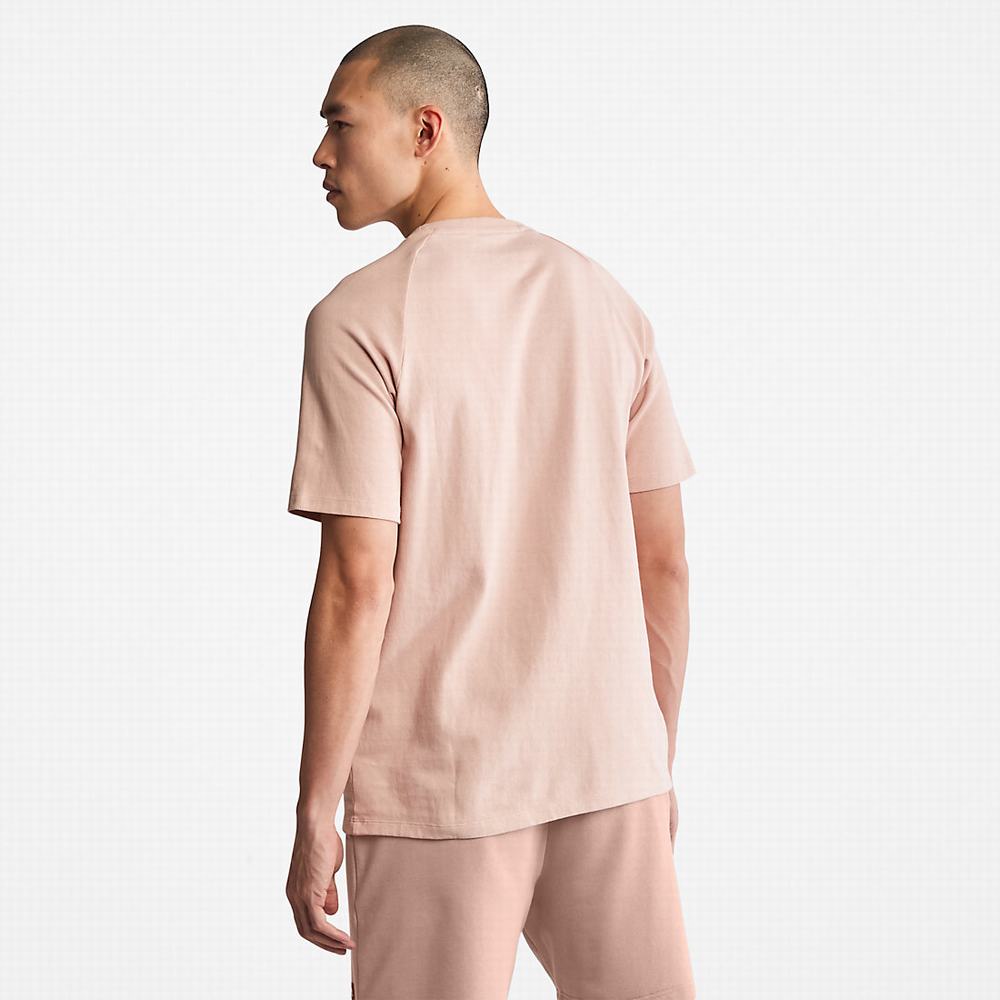 Timberland Stacked Logo Tişört Kadın Pembe | TR-0921J