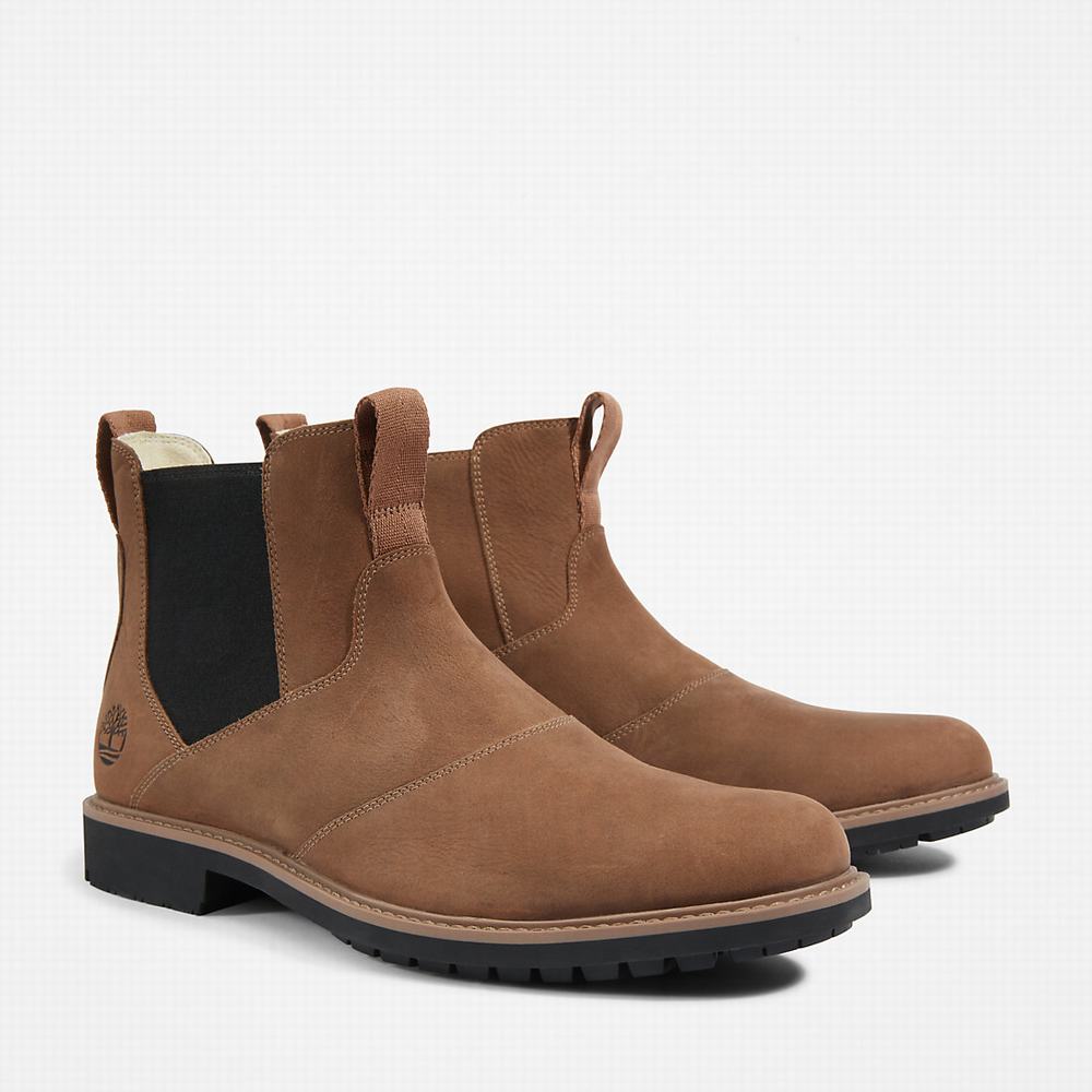 Timberland Stormbucks Chelsea Chelsea Bot Erkek Açık Kahverengi | TR-9287H