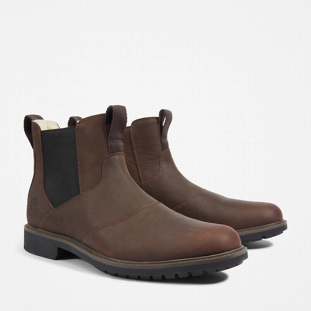 Timberland Stormbucks Chelsea Chelsea Bot Erkek Koyu Kahverengi | TR-9871F