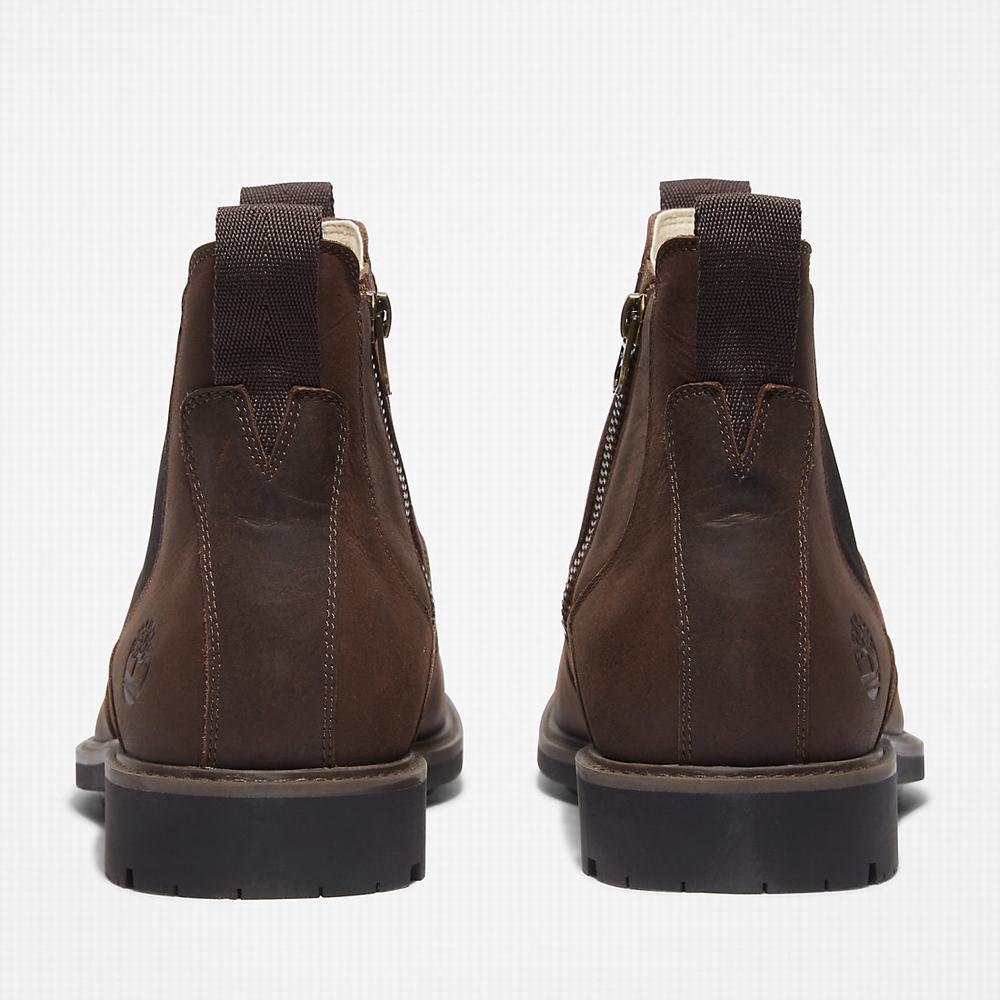 Timberland Stormbucks Chelsea Chelsea Bot Erkek Koyu Kahverengi | TR-9871F