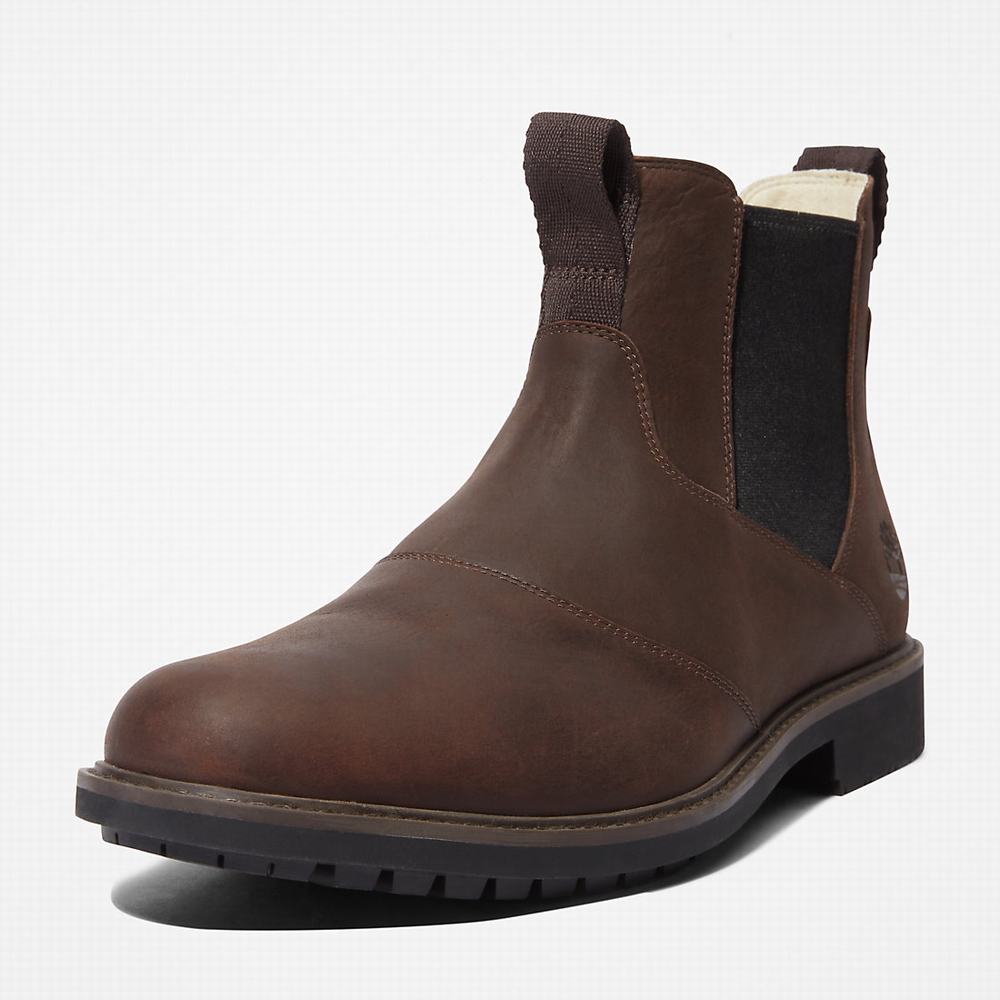 Timberland Stormbucks Chelsea Chelsea Bot Erkek Koyu Kahverengi | TR-9871F