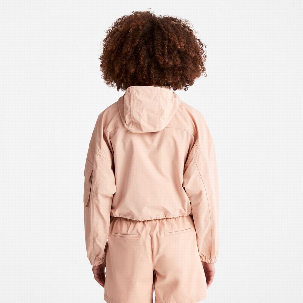 Timberland Su-Repellent Sokak Cropped Anorak Ceket Kadın Pembe | TR-1536M