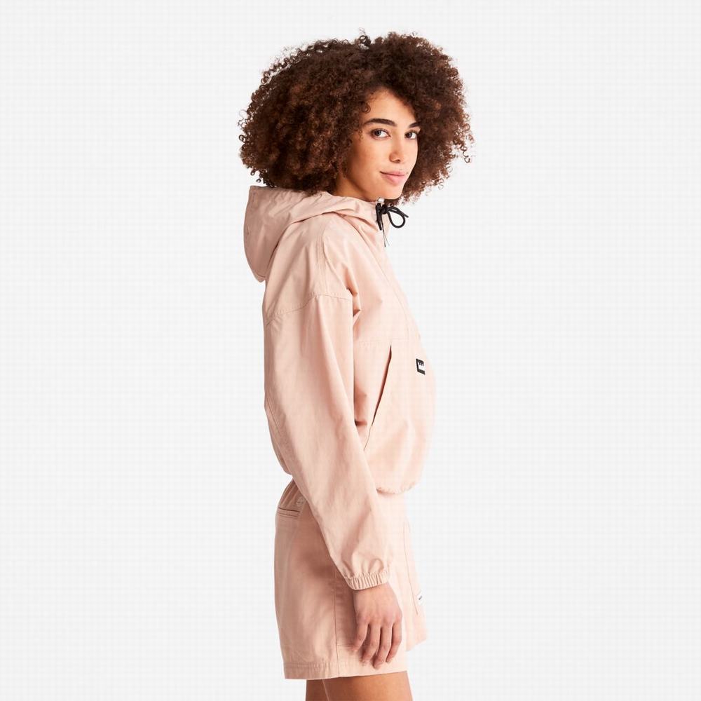 Timberland Su-Repellent Sokak Cropped Anorak Ceket Kadın Pembe | TR-1536M