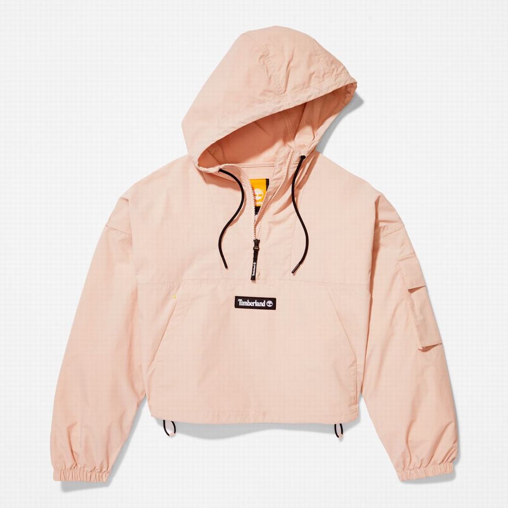 Timberland Su-Repellent Sokak Cropped Anorak Ceket Kadın Pembe | TR-1536M