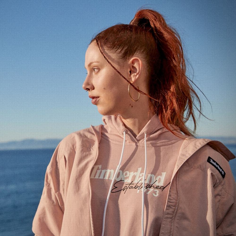 Timberland Su-Repellent Sokak Cropped Anorak Ceket Kadın Pembe | TR-1536M