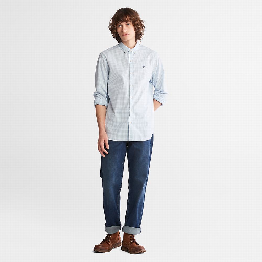 Timberland Suncook River Gingham Gömlek Erkek Mavi | TR-2458M