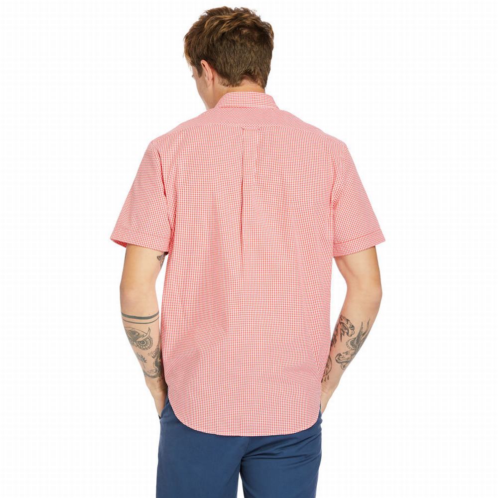 Timberland Suncook River Kısa-Sleeve Poplin Gömlek Erkek Pembe | TR-6215T