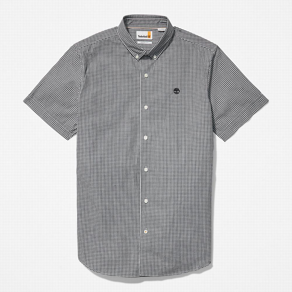 Timberland Suncook River Kısa-Sleeve Poplin Gömlek Erkek Lacivert | TR-6372P