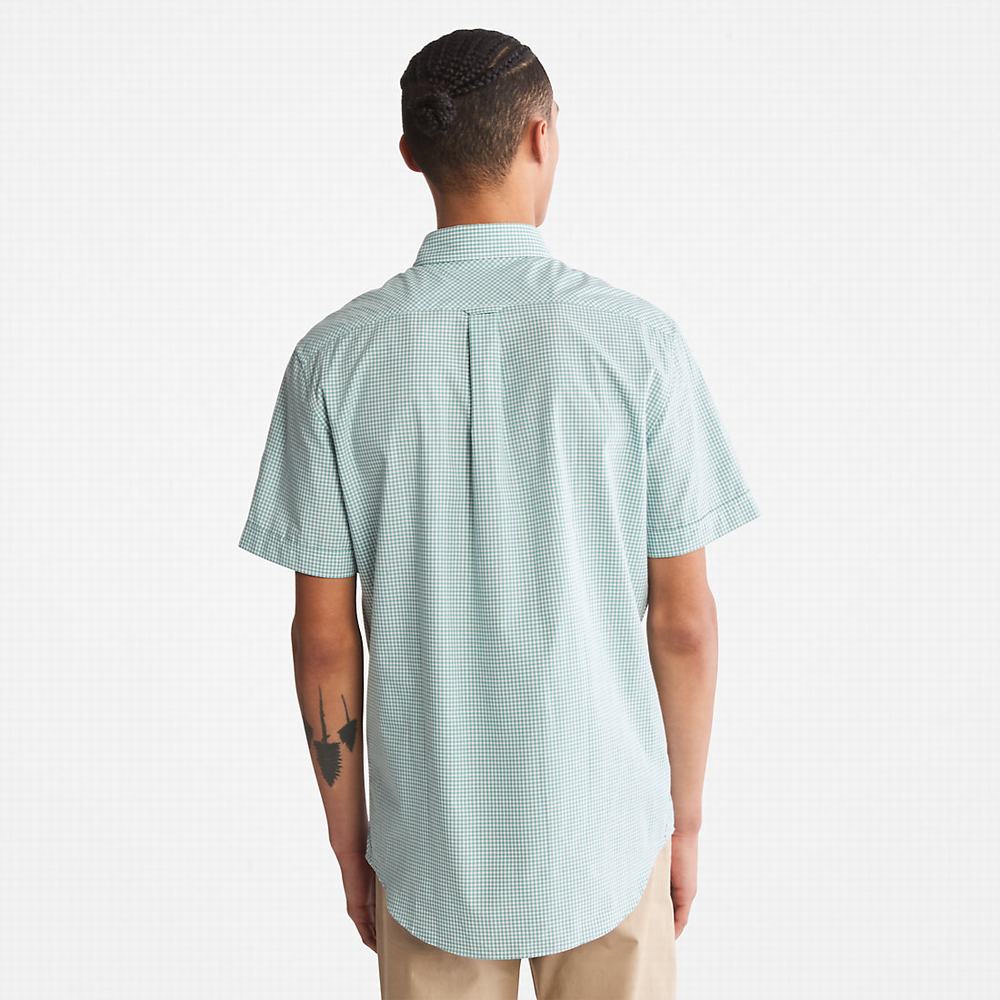 Timberland Suncook River Kısa-Sleeve Poplin Gömlek Erkek Yeşil | TR-8739R