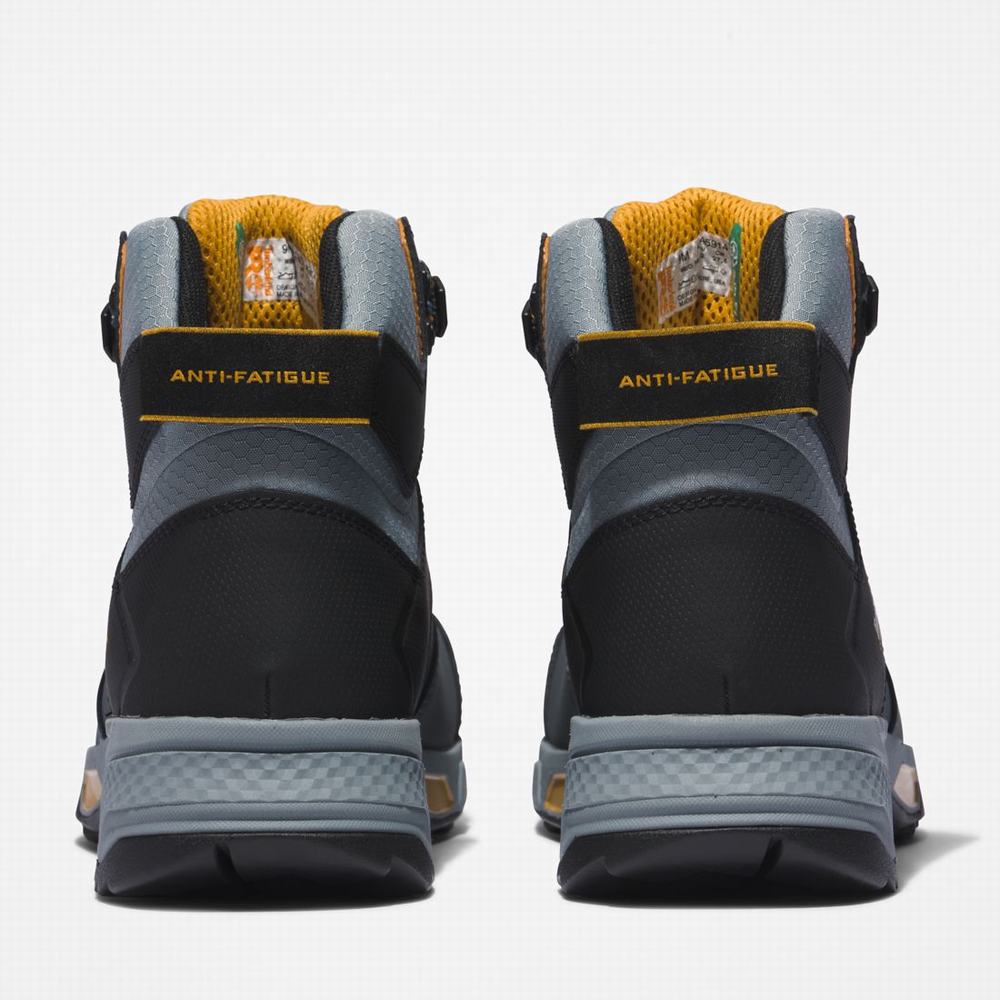 Timberland Switchback Waterproof Comp-Burunlu İş Hikers Iş Botu Erkek Gri Sarı | TR-0627C