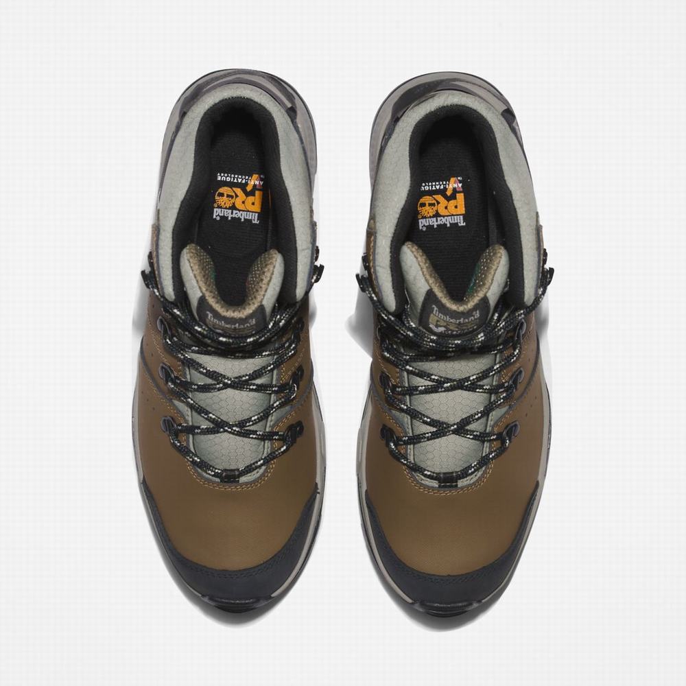 Timberland Switchback Waterproof Soft-Burunlu Iş Botu Erkek Kahverengi Yeşil | TR-9354J
