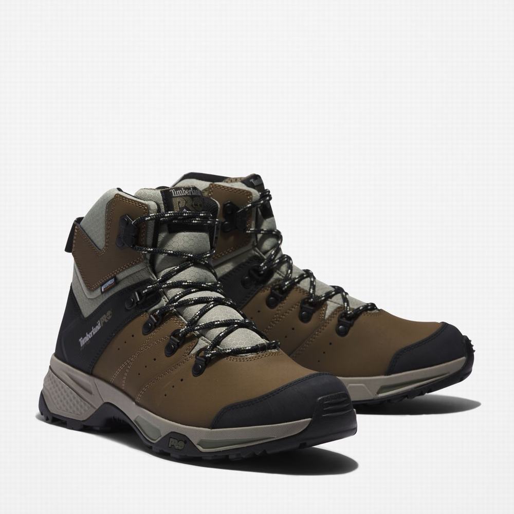 Timberland Switchback Waterproof Soft-Burunlu Iş Botu Erkek Kahverengi Yeşil | TR-9354J