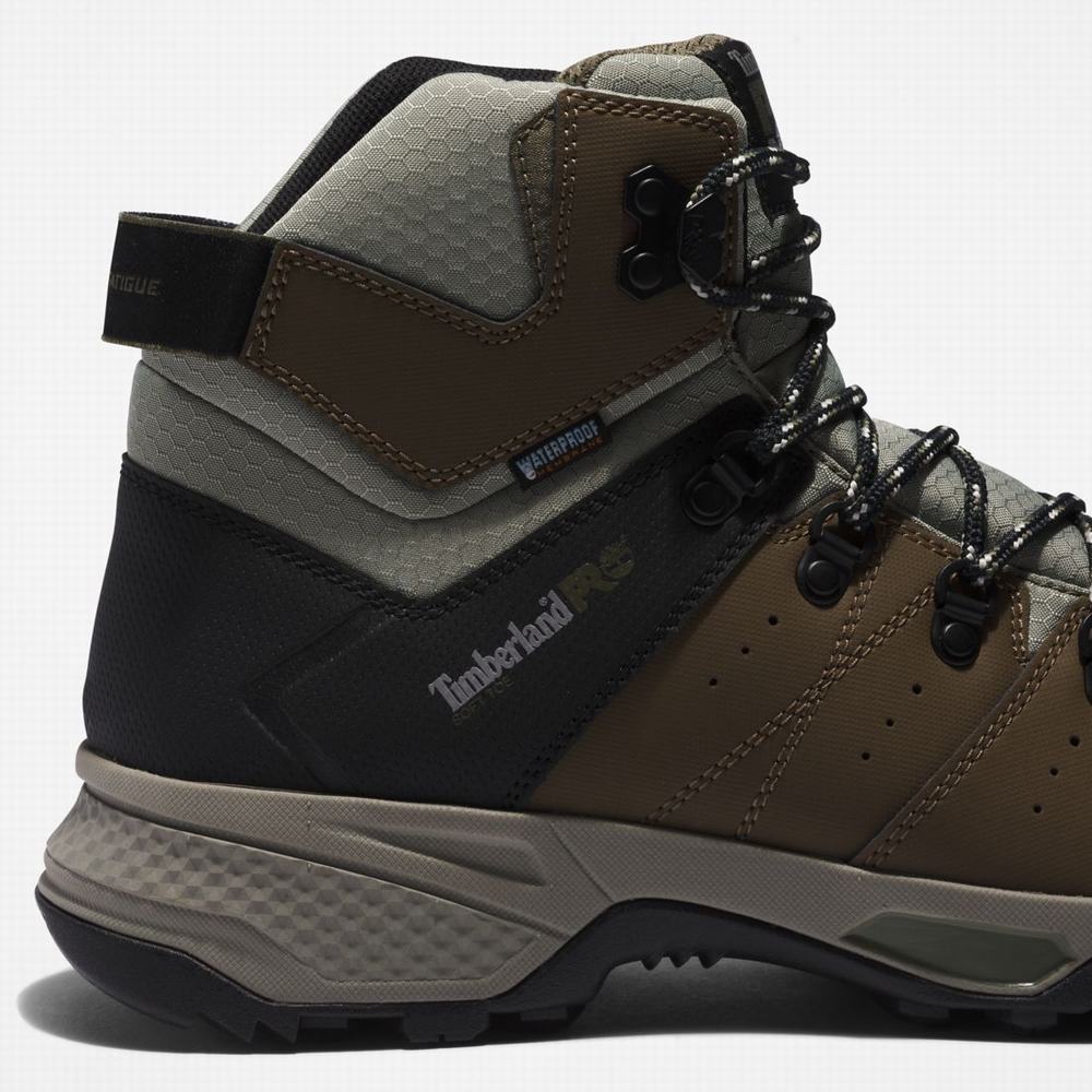 Timberland Switchback Waterproof Soft-Burunlu Iş Botu Erkek Kahverengi Yeşil | TR-9354J