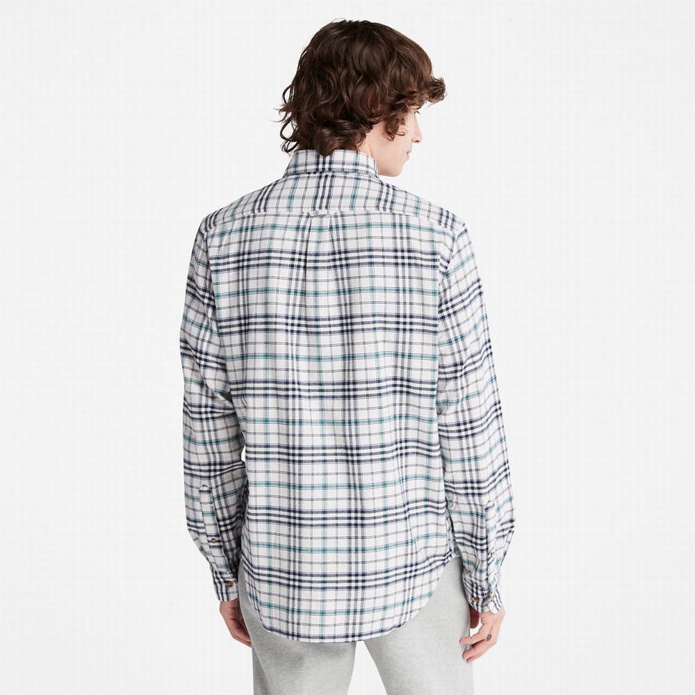 Timberland Tartan Shirt with SolucellAir™ Teknolojileri Gömlek Erkek Beyaz | TR-0153X