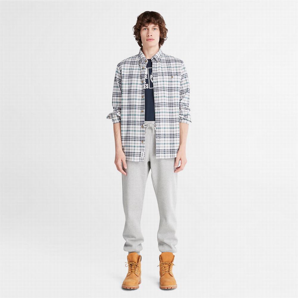 Timberland Tartan Shirt with SolucellAir™ Teknolojileri Gömlek Erkek Beyaz | TR-0153X