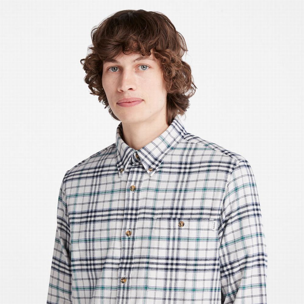 Timberland Tartan Shirt with SolucellAir™ Teknolojileri Gömlek Erkek Beyaz | TR-0153X