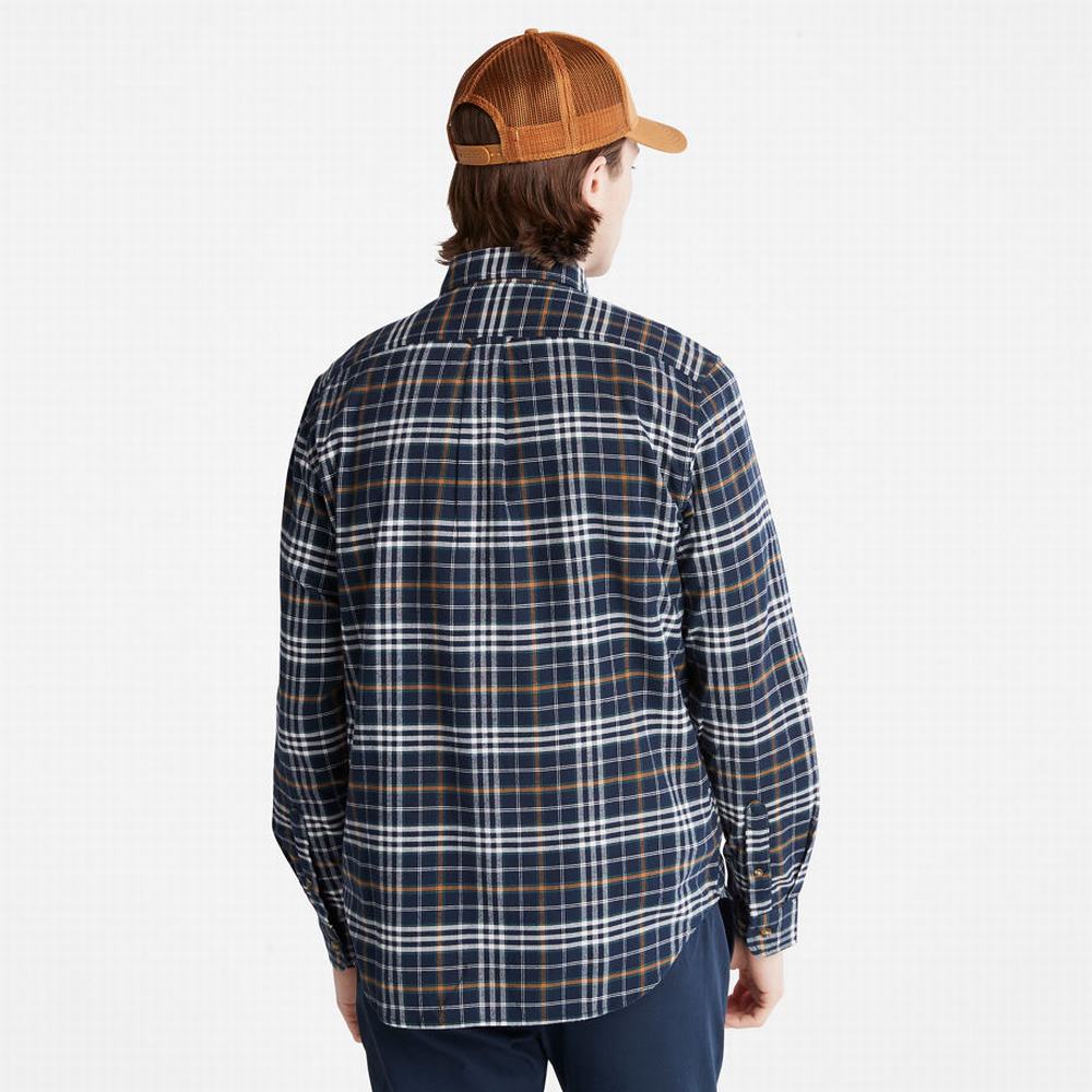 Timberland Tartan Shirt with SolucellAir™ Teknolojileri Gömlek Erkek Lacivert | TR-1746C