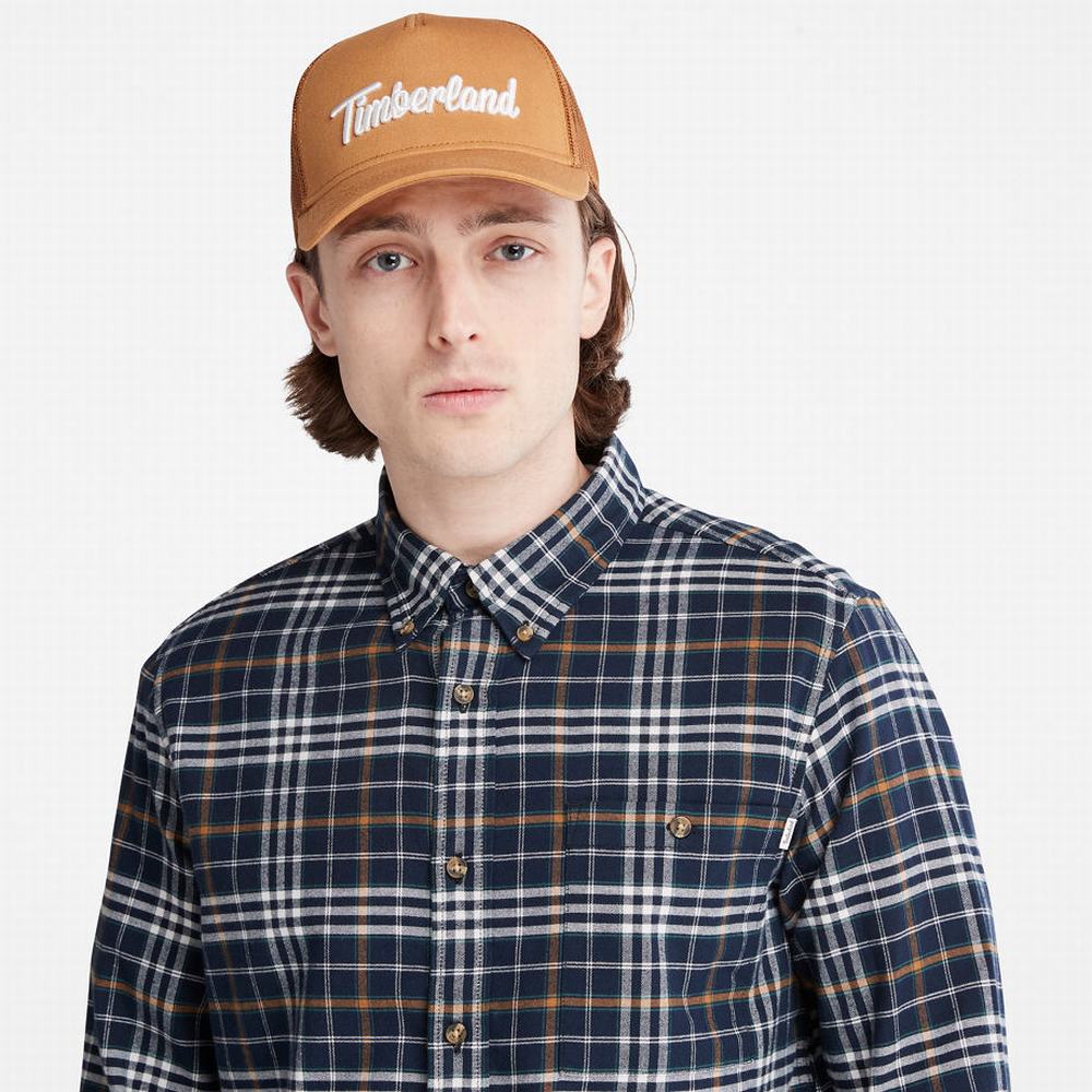 Timberland Tartan Shirt with SolucellAir™ Teknolojileri Gömlek Erkek Lacivert | TR-1746C