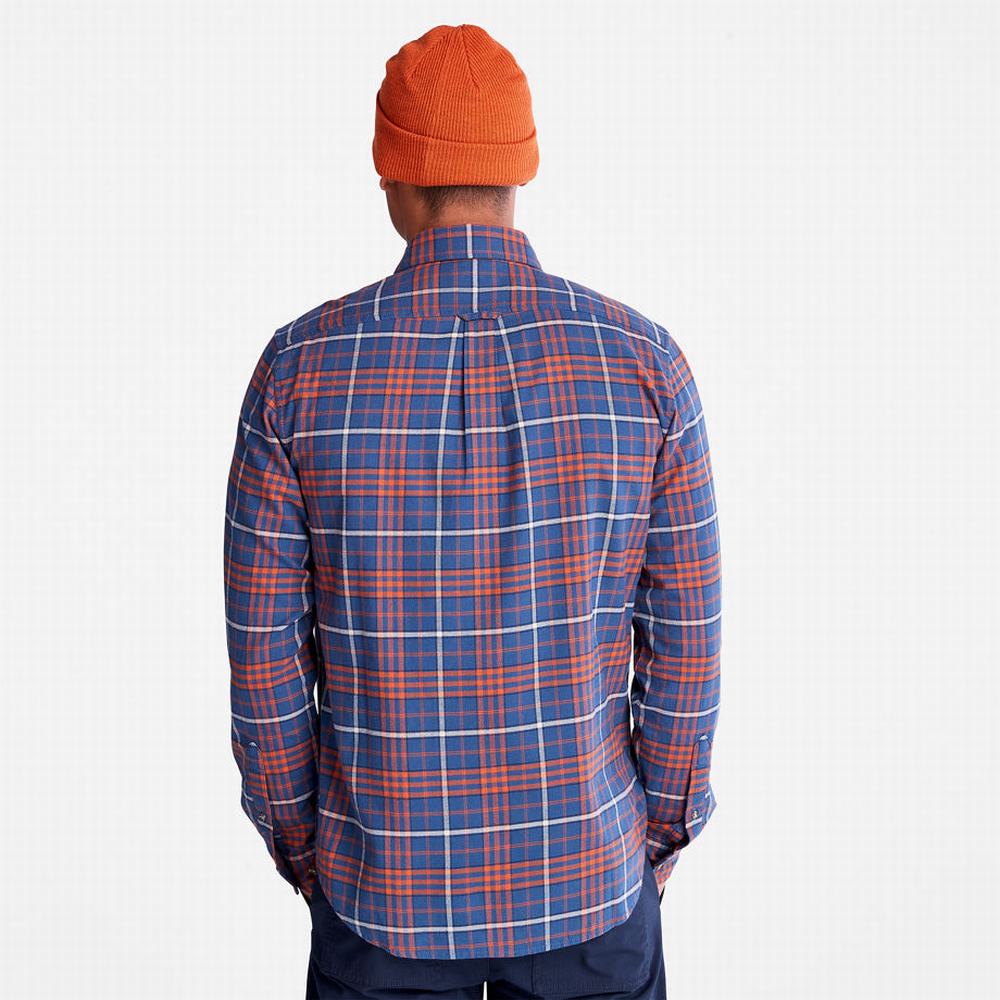 Timberland Tartan Shirt with SolucellAir™ Teknolojileri Gömlek Erkek Mavi | TR-9802N