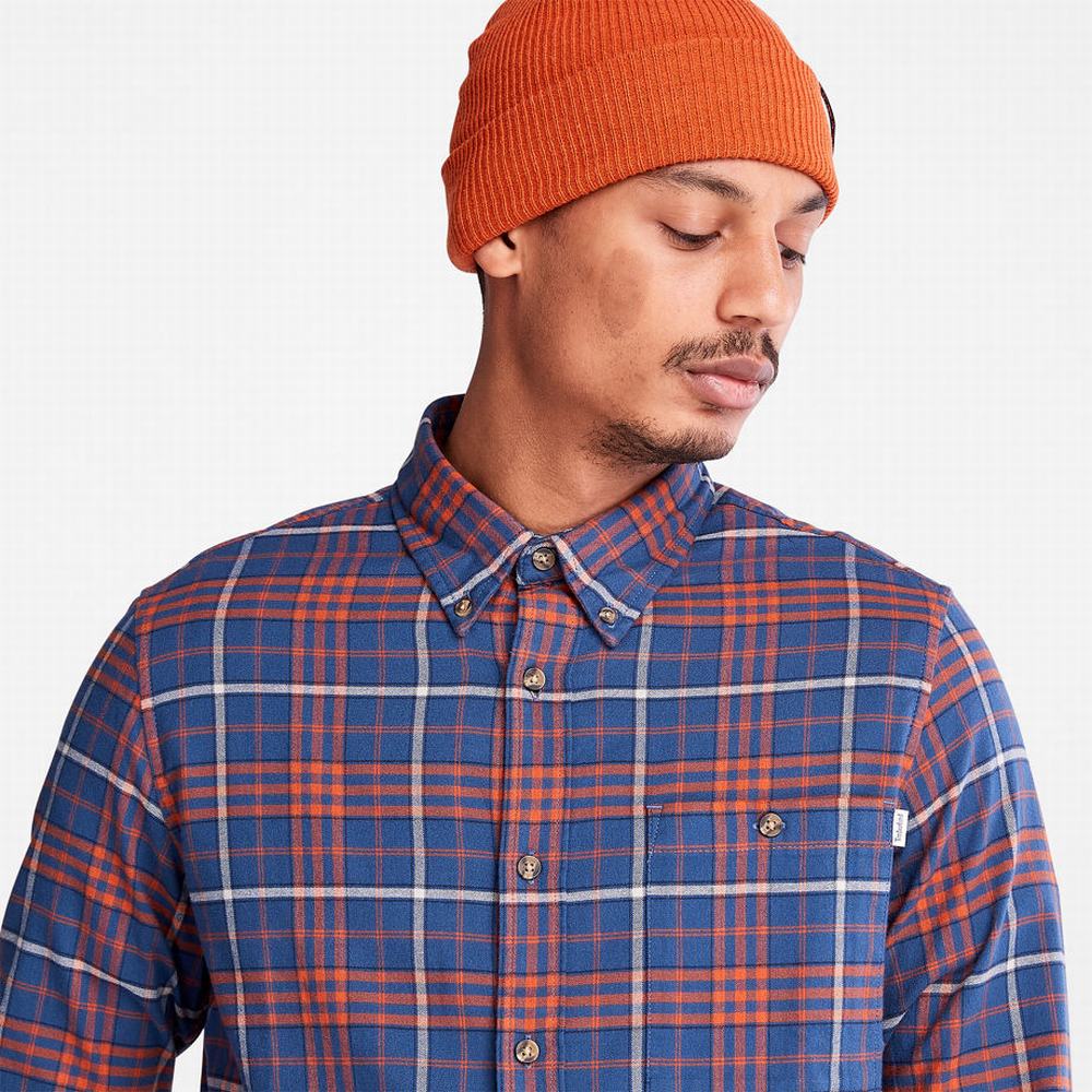 Timberland Tartan Shirt with SolucellAir™ Teknolojileri Gömlek Erkek Mavi | TR-9802N