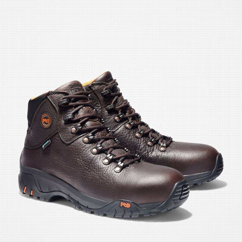 Timberland TiTAN Alloy Burunlu Waterproof Iş Botu Erkek Koyu Kahverengi | TR-9865P