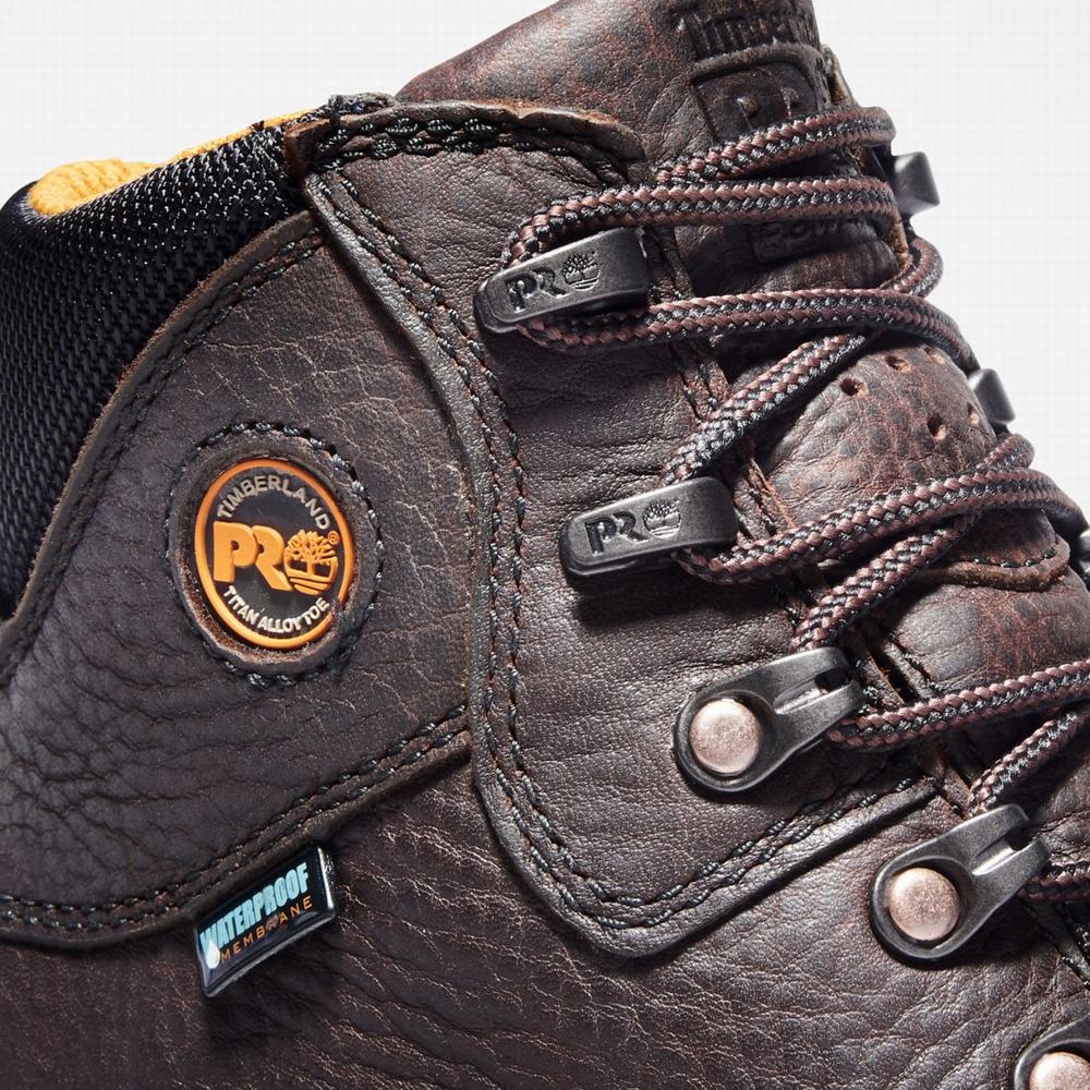 Timberland TiTAN Alloy Burunlu Waterproof Iş Botu Erkek Koyu Kahverengi | TR-9865P