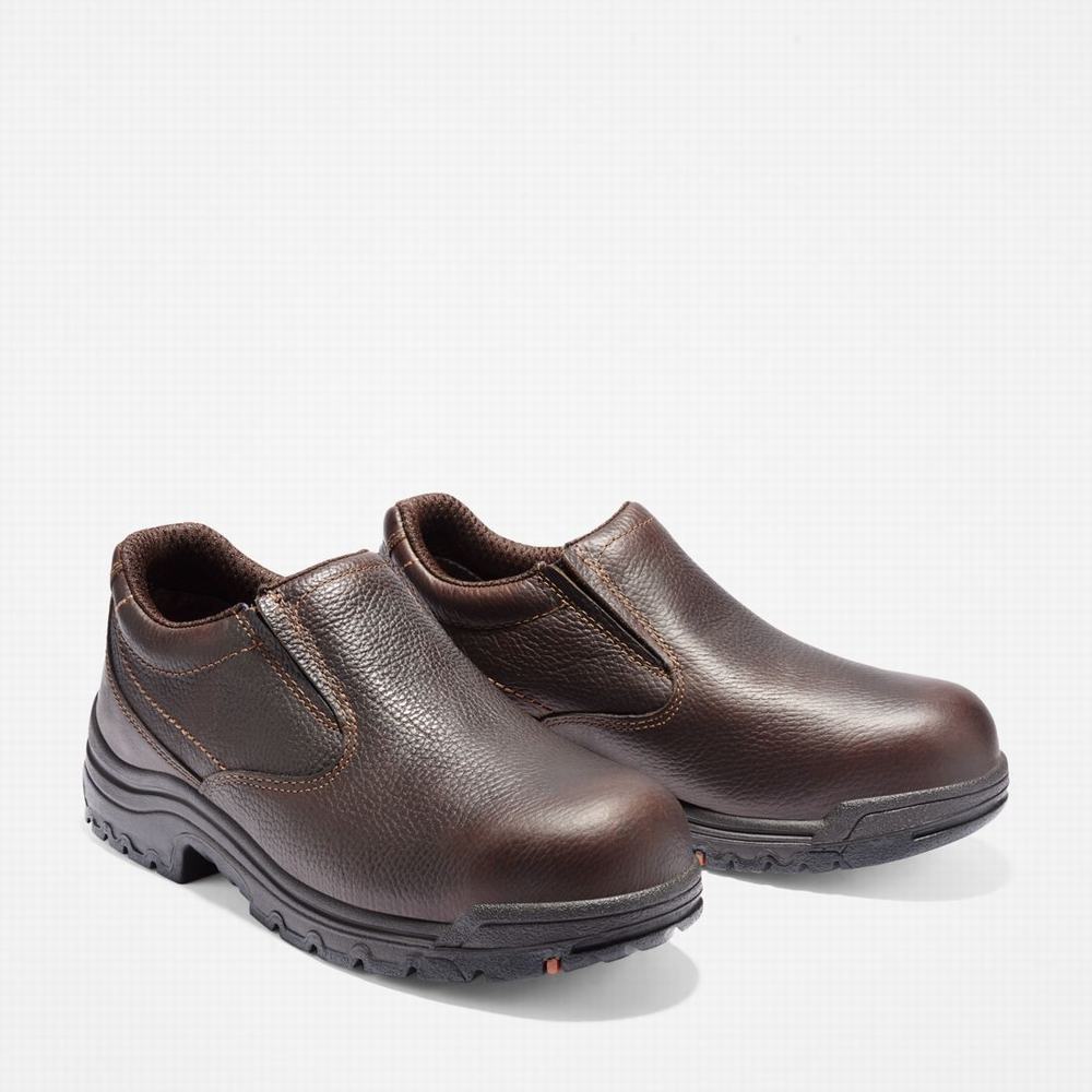 Timberland TiTAN Gündelik Alloy Burunlu İş Ayakkabısı Erkek Kahverengi | TR-8361R