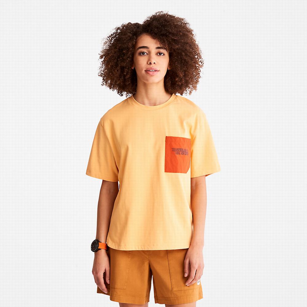 Timberland TimberCHILL™ Pocket Tişört Kadın Turuncu | TR-2504K