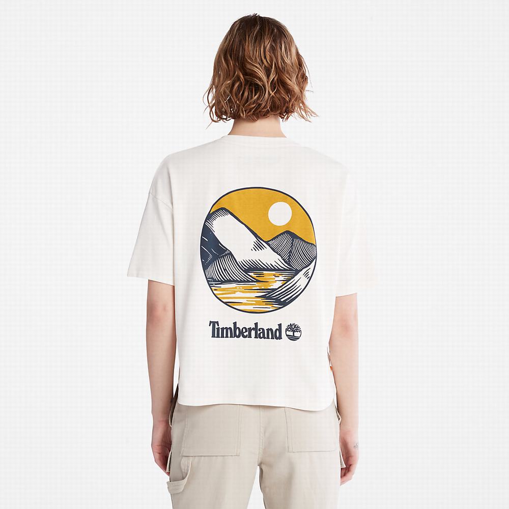 Timberland TimberFresh™ Graphic Tişört Kadın Beyaz | TR-2016G