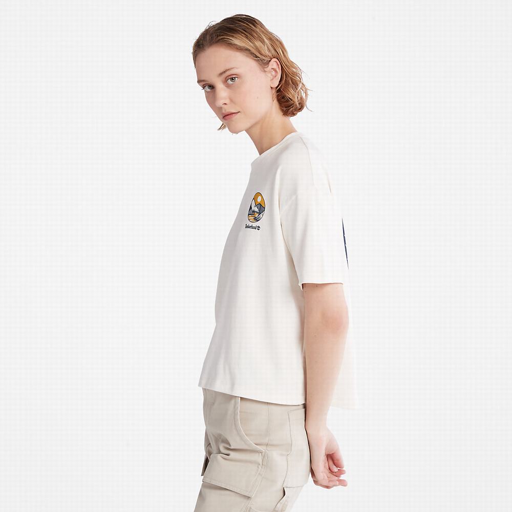 Timberland TimberFresh™ Graphic Tişört Kadın Beyaz | TR-2016G