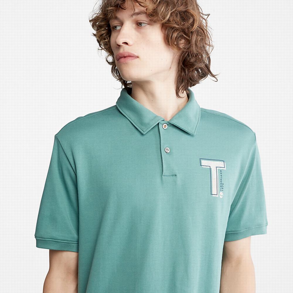Timberland TimberFresh™ Polo Gömlek Erkek Turkuaz | TR-3517U