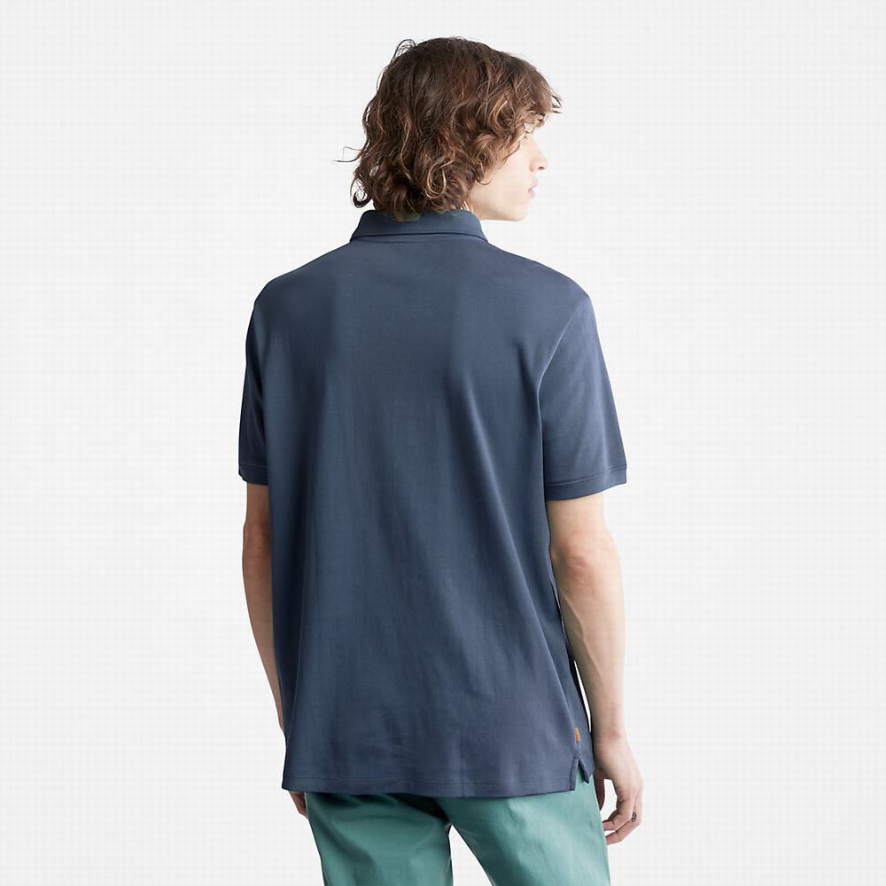 Timberland TimberFresh™ Polo Gömlek Erkek Koyu Mavi | TR-7162S