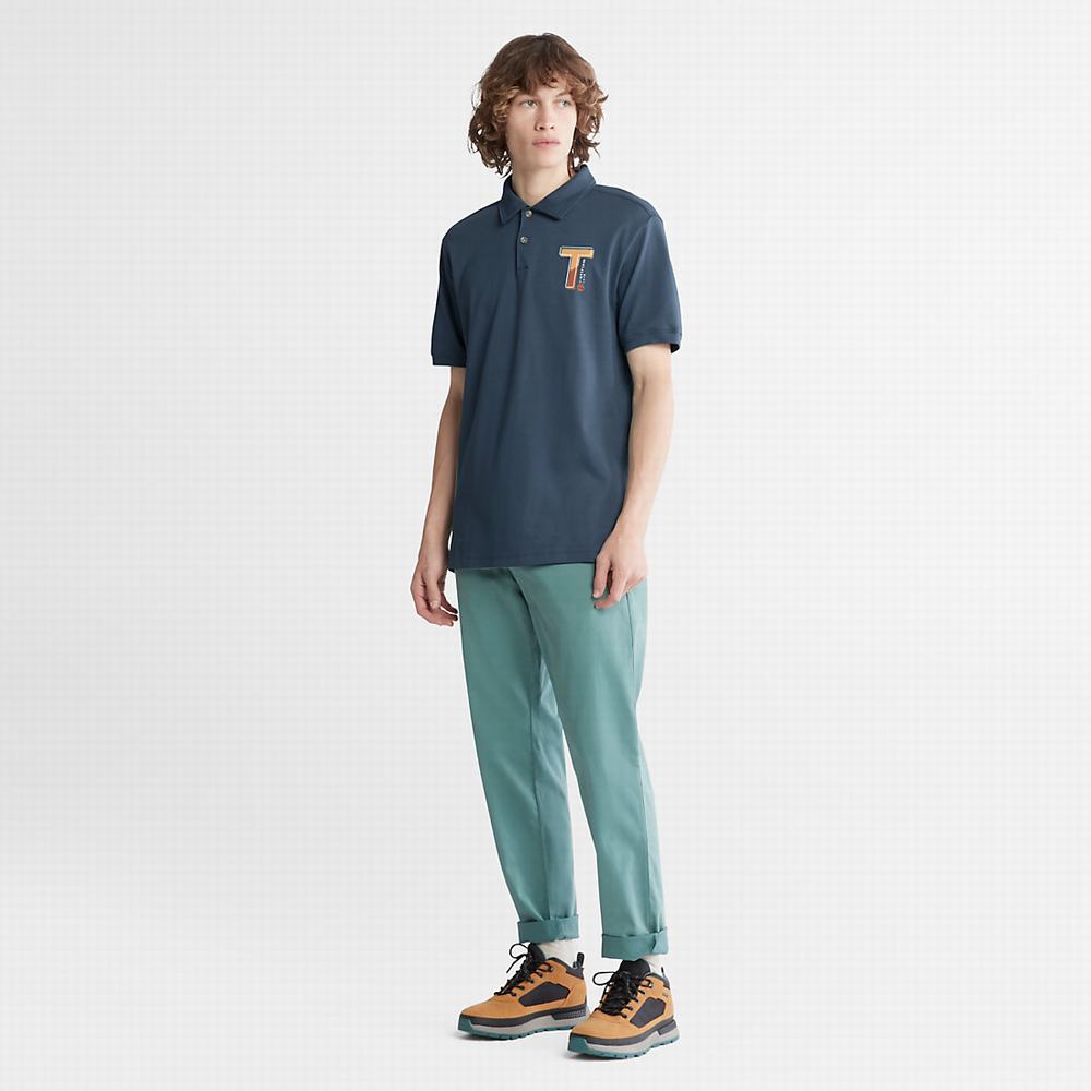 Timberland TimberFresh™ Polo Gömlek Erkek Koyu Mavi | TR-7162S