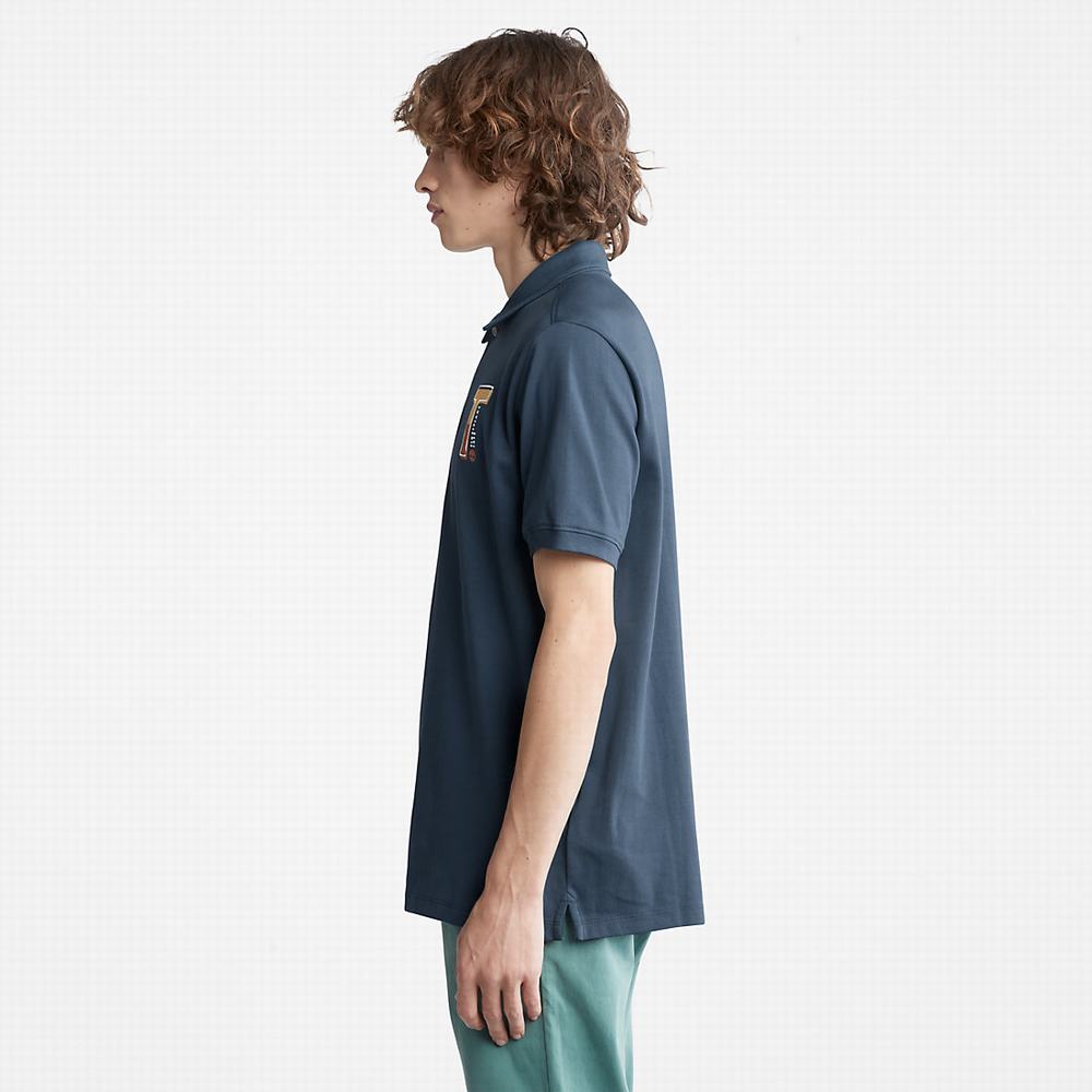 Timberland TimberFresh™ Polo Gömlek Erkek Koyu Mavi | TR-7162S