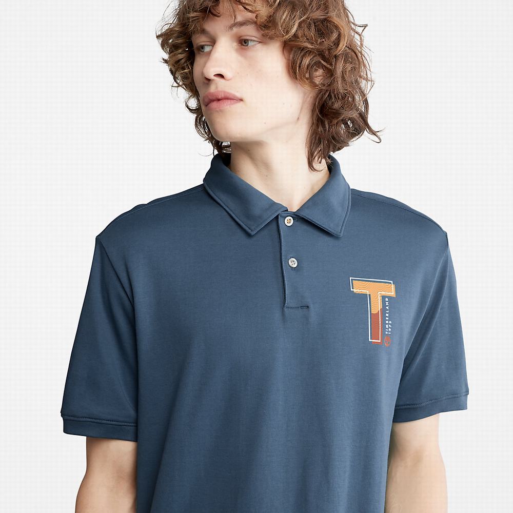 Timberland TimberFresh™ Polo Gömlek Erkek Koyu Mavi | TR-7162S