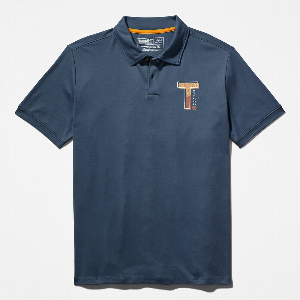 Timberland TimberFresh™ Polo Gömlek Erkek Koyu Mavi | TR-7162S