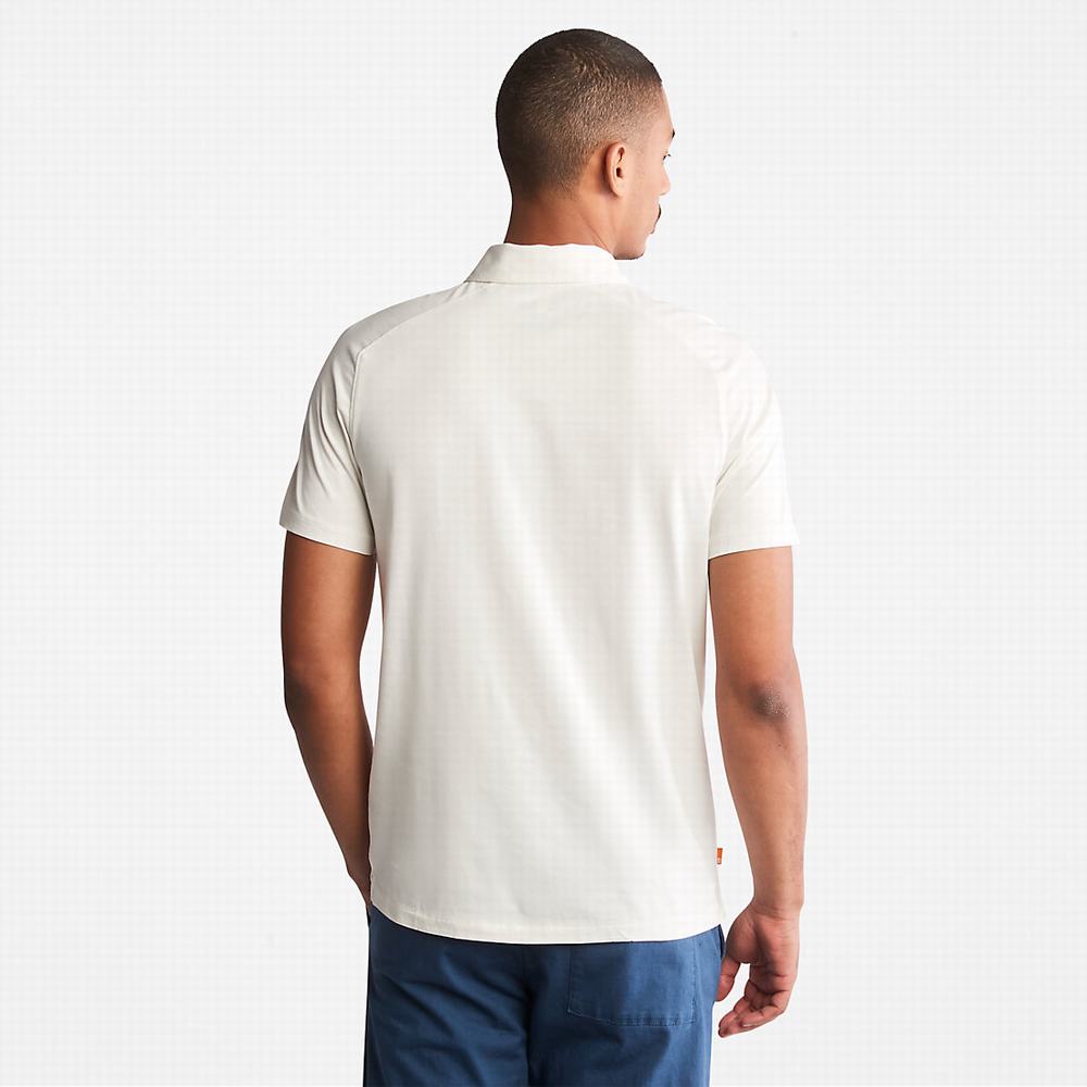 Timberland TimberFresh™ Supima® Pamuklu Polo Gömlek Erkek Beyaz | TR-0738W