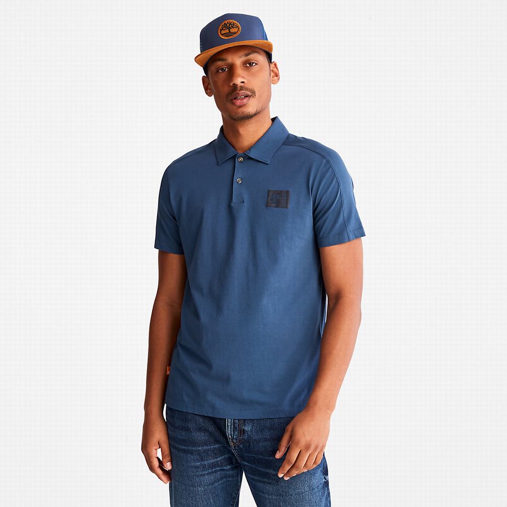 Timberland TimberFresh™ Supima® Pamuklu Polo Gömlek Erkek Koyu Mavi | TR-5023T